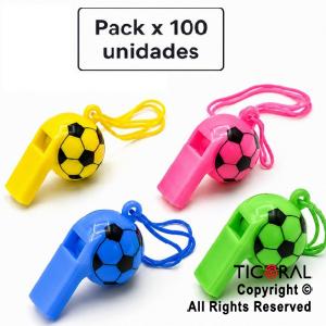 SILBATO PELOTA X 100 UNIDADES